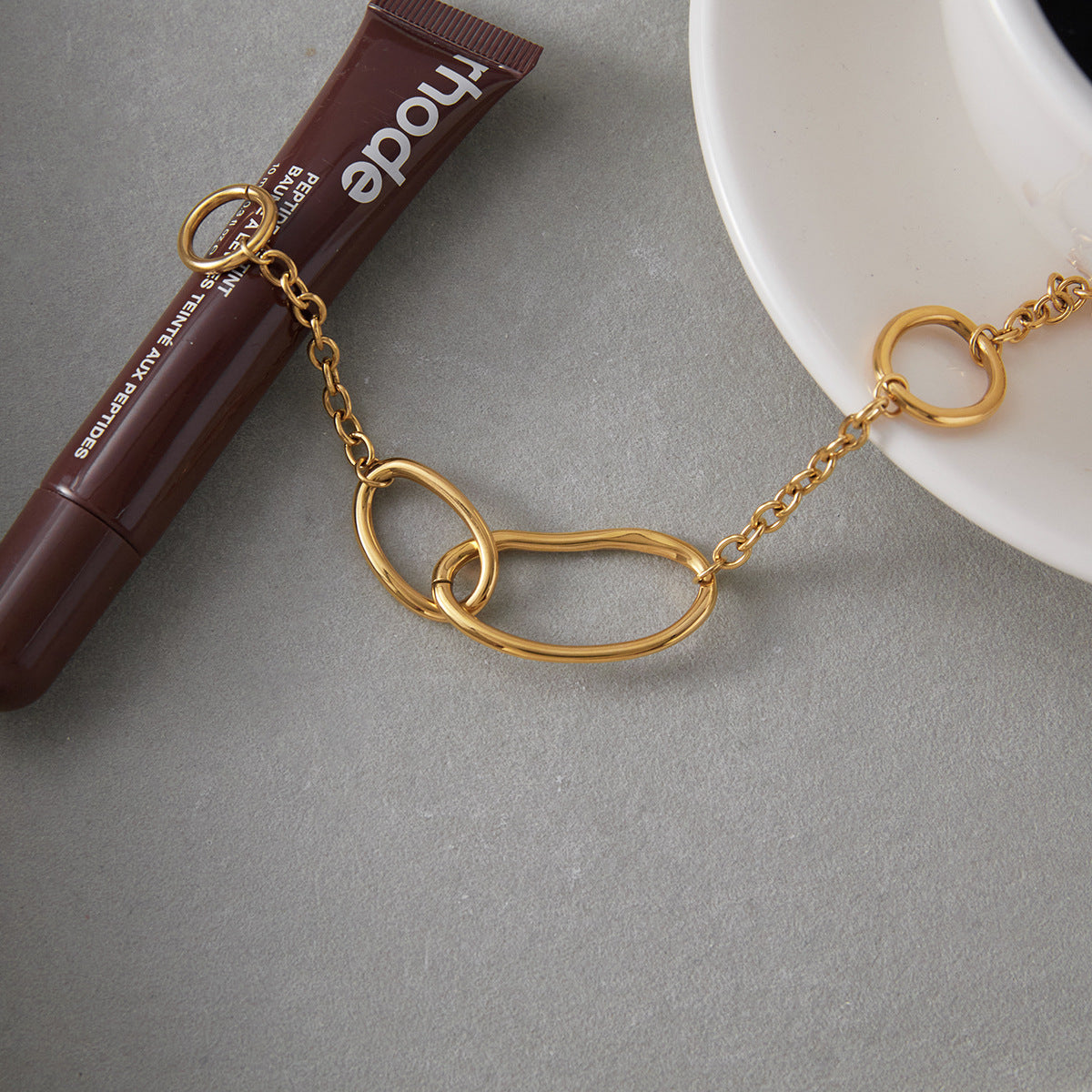 Gold Evil Eye Turquoise Jewelry Set - Layered Bracelets (Chain/Cuff) & Statement Ring | Boho Chic Statement Accessories for Women