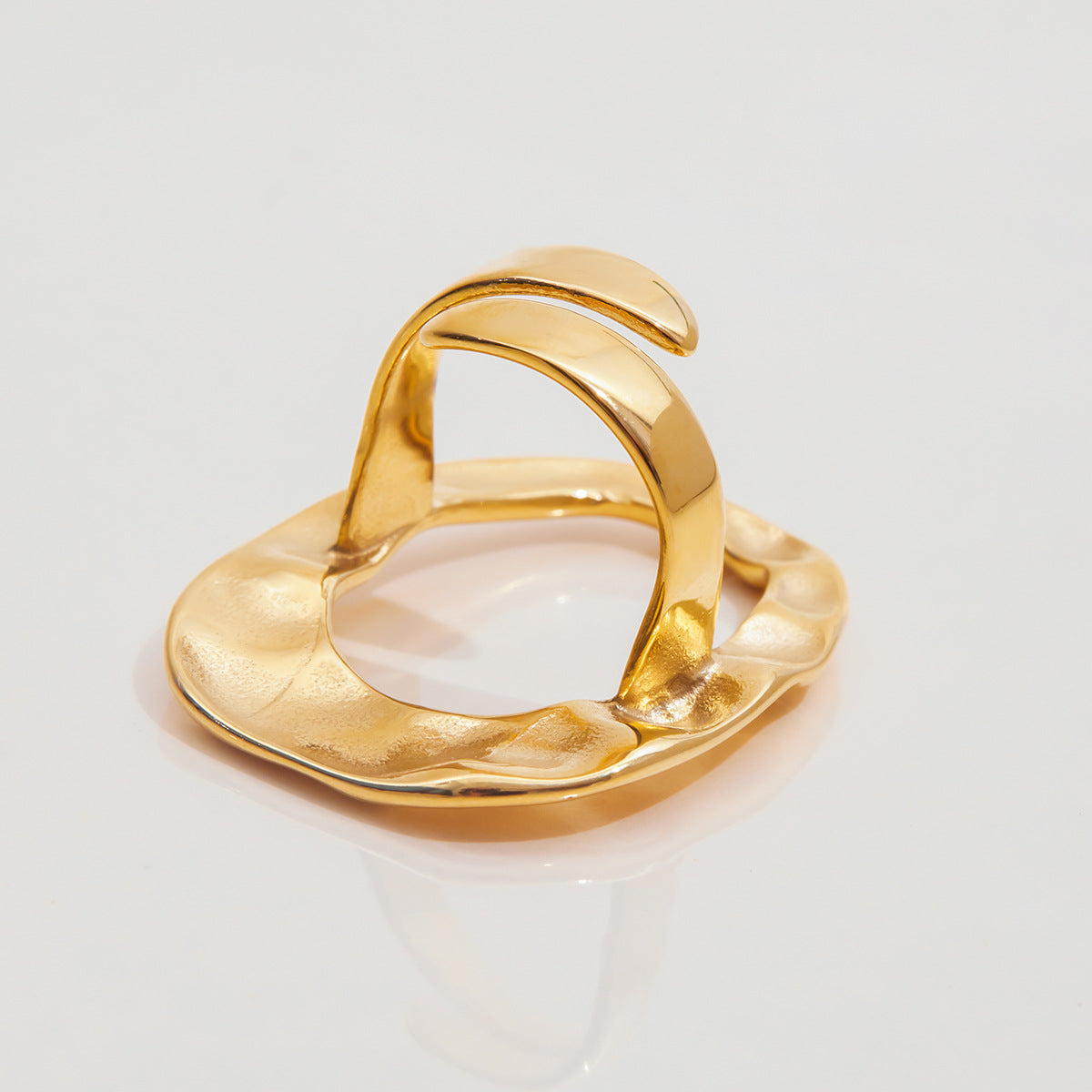 Gold 18k Tone Ring Set - Pearl/Irregular/Sculpted Designs | INS-Style Stackable Daily/Brunch Finger Jewelry for Women