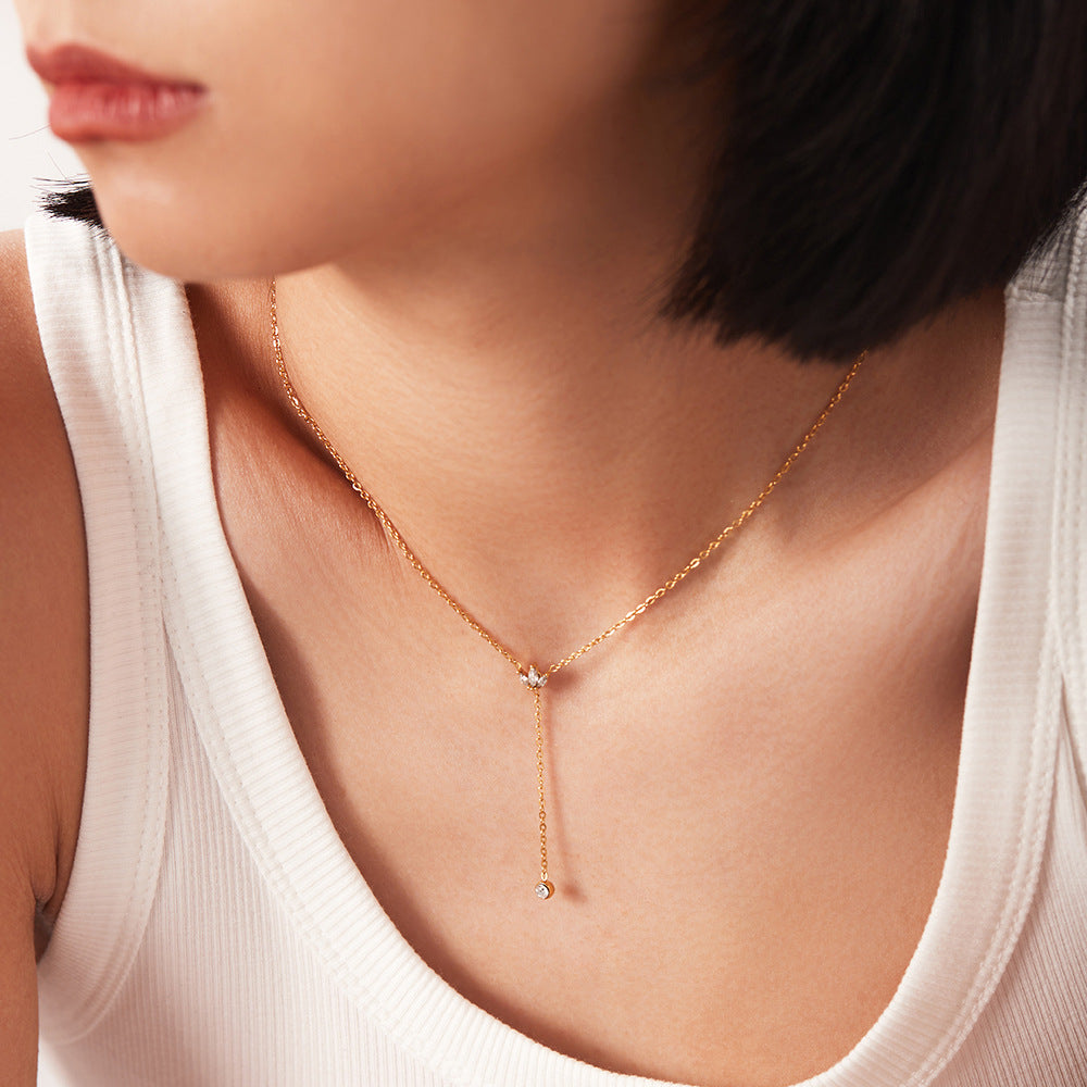 Gold Lariat Necklace Set - Multi-Style Gem/Star/Crystal Accents | INS-Style 18k Gold Tone Daily/Brunch Neck Jewelry for Women