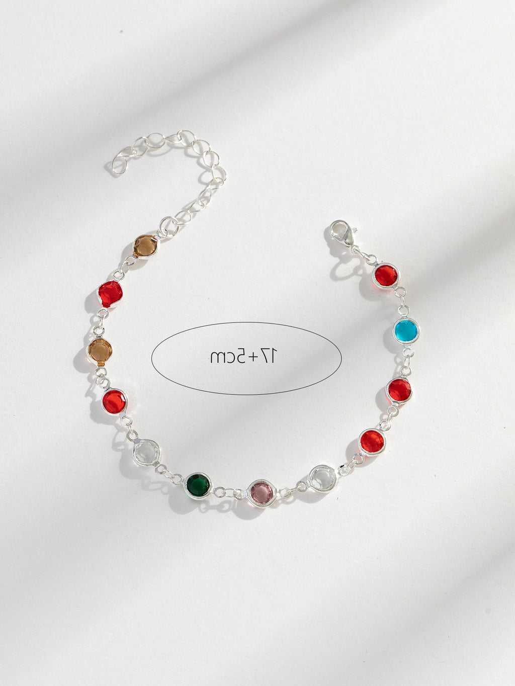 18k Gold Tone Multi-Layer Jewelry Set - Colorful Gem Necklace & Bracelet | INS-Style Daily/Brunch Accessories for Women