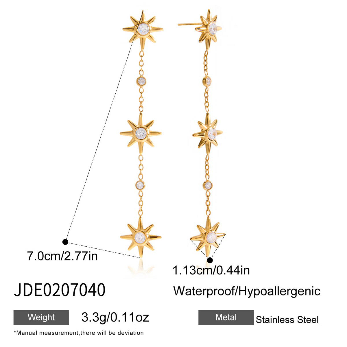 Gold Butterfly Tassel Chain Long Drop Earrings - Sleek Open-Design Statement Jewelry for Women